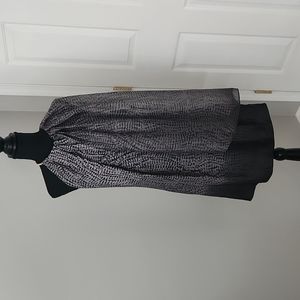 Halston Heritage Halter Style Gray and Black Ombre Dress